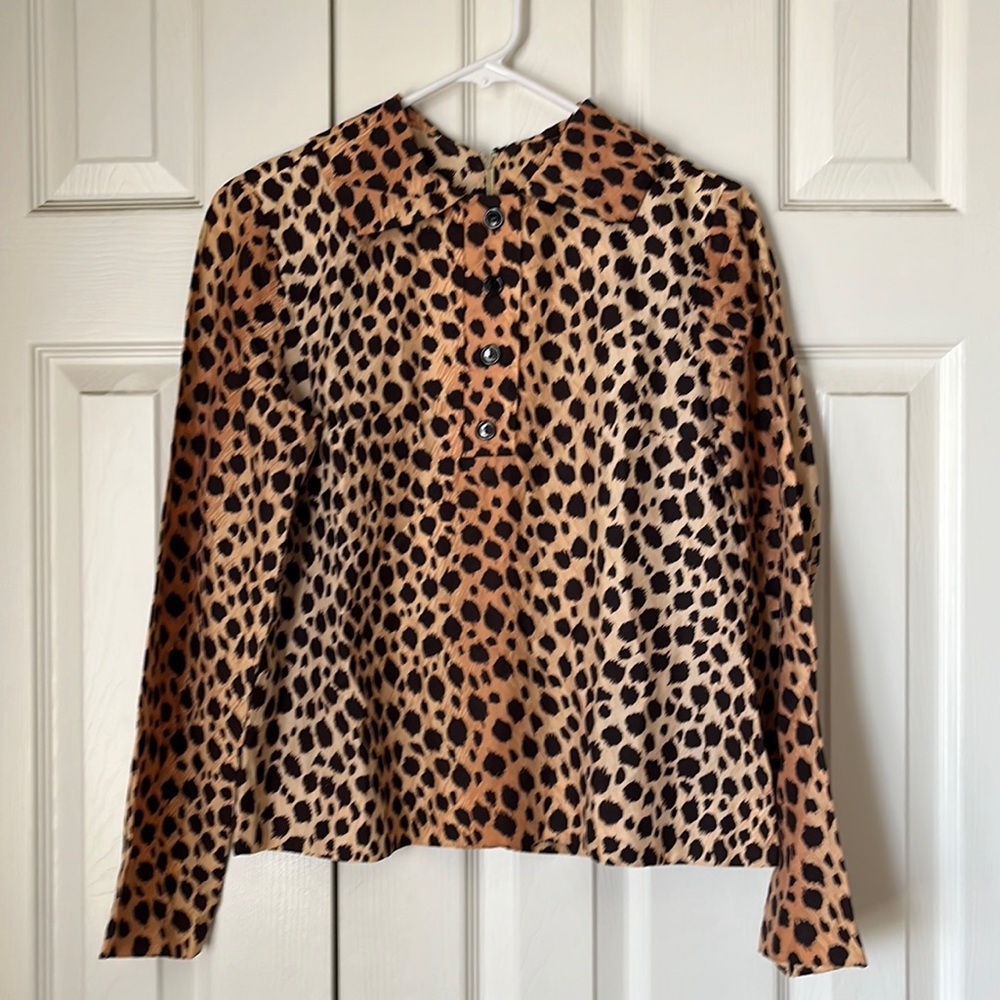 Vintage leopard blouse